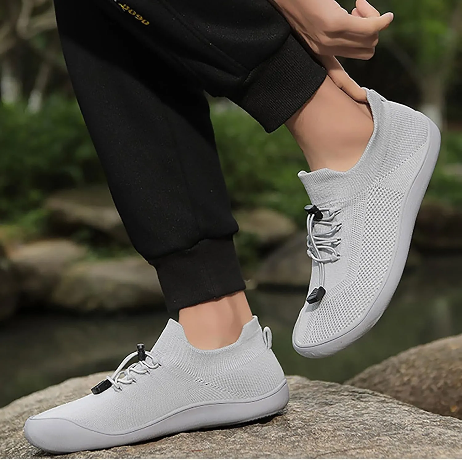 Men's Casual Dress Oxfords Shoes Breathable Knit Womens Tennis Shoes Flat Feet Women's Casual Shoes White Platform Sneakers White Tennis Shoe Loafers Dress Shoe