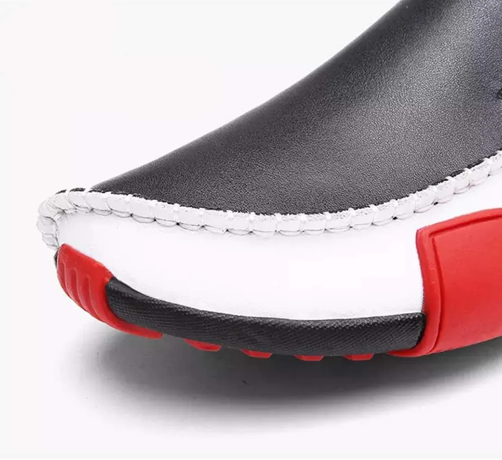 Men's Casual Driving Loafers Tide Leather Walking Moccasin Vintage Comfort Business Shoes