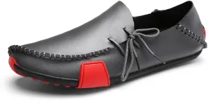 Men's Casual Driving Loafers Tide Leather Walking Moccasin Vintage Comfort Business Shoes