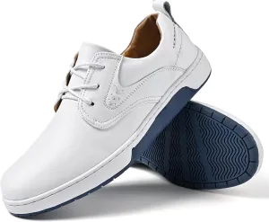Men's Casual Shoes Fashion Dress Sneakers Zapatos Casuales para Hombre Comfortable Oxford Shoes for Men Lace-up Flat Business Casual Leather Shoes