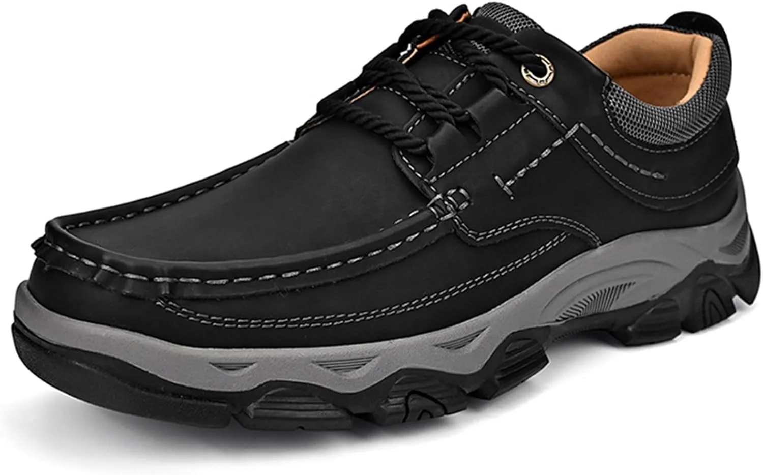Men's Comfortable Waterproof Orthopedic Walking Shoes, Slip on Boots for Men Work Loafers, No Laces Lightweight Breathable Casual Sneaker, for Outdoor Hiking