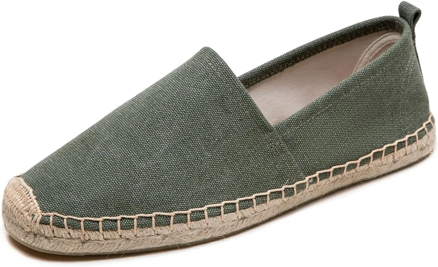 Men's Flat Espadrilles - Mens Sneakers Casual Comfy Linen Vegan Canvas Shoes Men's Flat Shoes Non-Slip Sole Suitable for Summer,Spring,Autumn Any Scenario