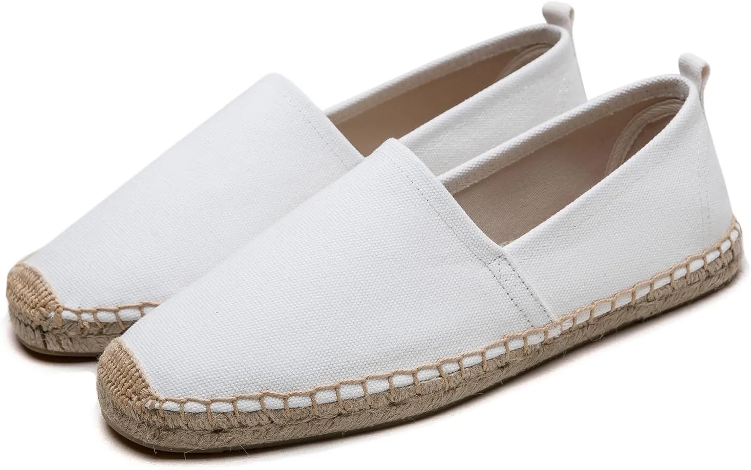 Men's Flat Espadrilles - Mens Sneakers Casual Comfy Linen Vegan Canvas Shoes Men's Flat Shoes Non-Slip Sole Suitable for Summer,Spring,Autumn Any Scenario