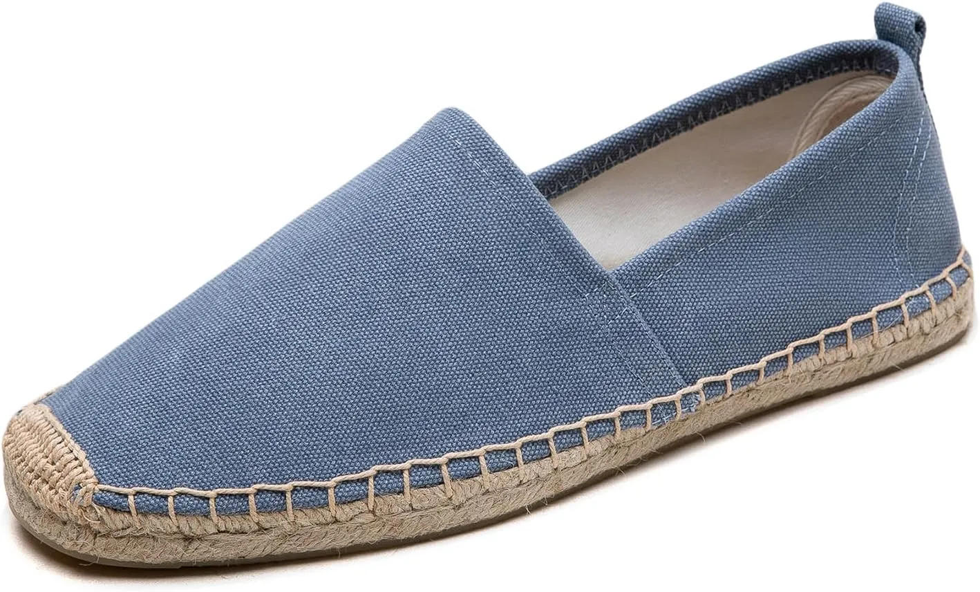Men's Flat Espadrilles - Mens Sneakers Casual Comfy Linen Vegan Canvas Shoes Men's Flat Shoes Non-Slip Sole Suitable for Summer,Spring,Autumn Any Scenario
