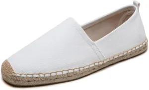 Men's Flat Espadrilles - Mens Sneakers Casual Comfy Linen Vegan Canvas Shoes Men's Flat Shoes Non-Slip Sole Suitable for Summer,Spring,Autumn Any Scenario