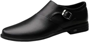 Men's Gifts Men Leather Shoes Black Soft Leather Spring and Autumn Groomsmen Men Business Formal Casual Shoes Slip On Men's Loafers
