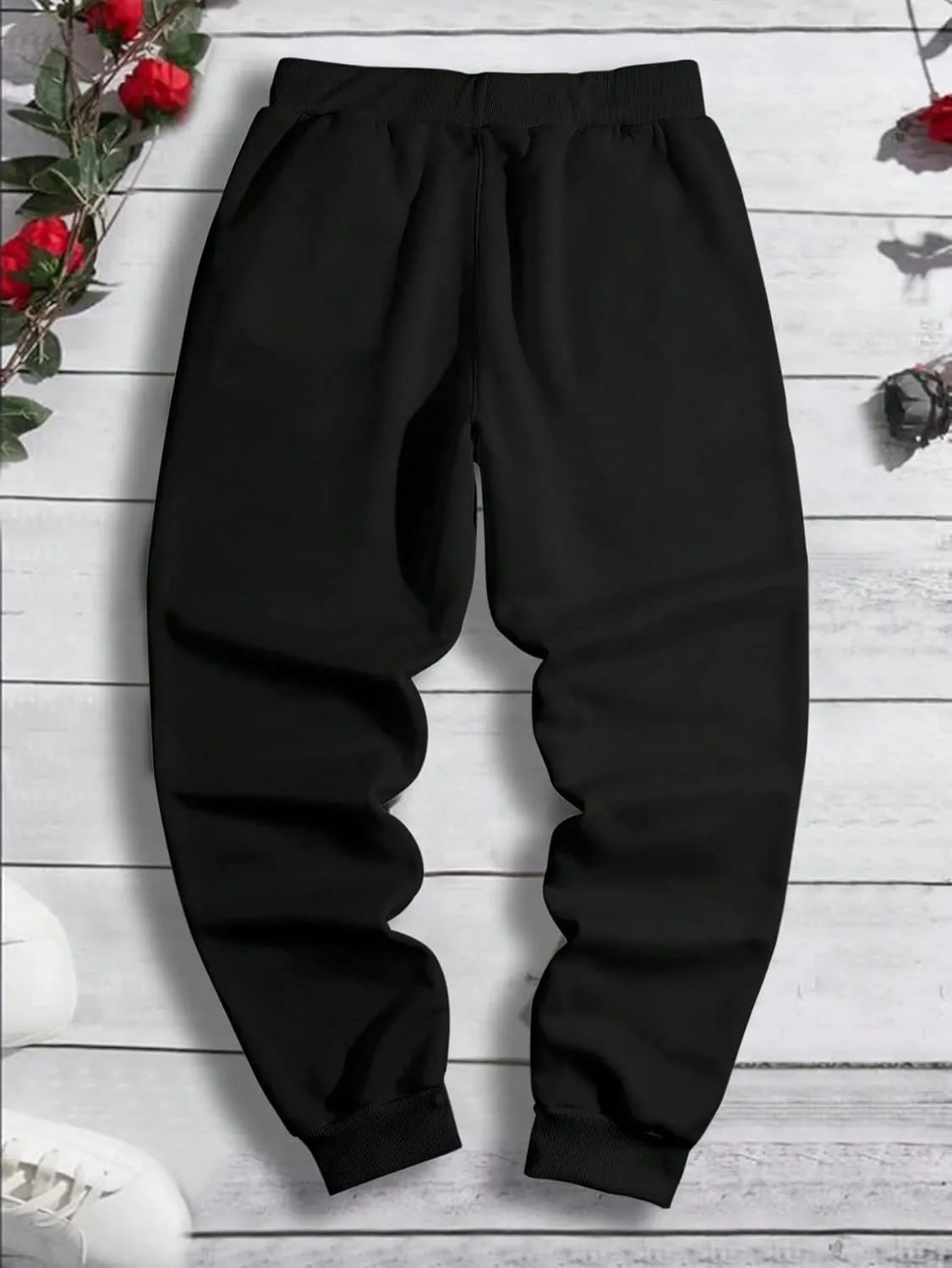 Men's Graphic Letter Print Sweatpants Drawstring Waist Tie Front Workout Pants Jogger Pants with Pocket