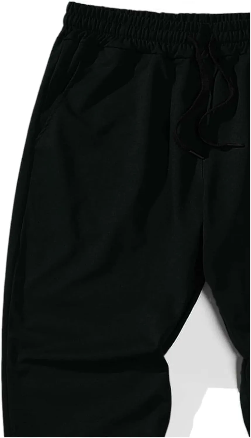 Men's Graphic Letter Print Sweatpants Drawstring Waist Tie Front Workout Pants Jogger Pants with Pocket