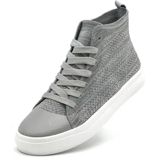 Men's High Top Fashion Sneakers Classic Casual Mesh Breathable Walking Shoes lace up Tennis Shoes for Women Unisex Running Slip On Shoes
