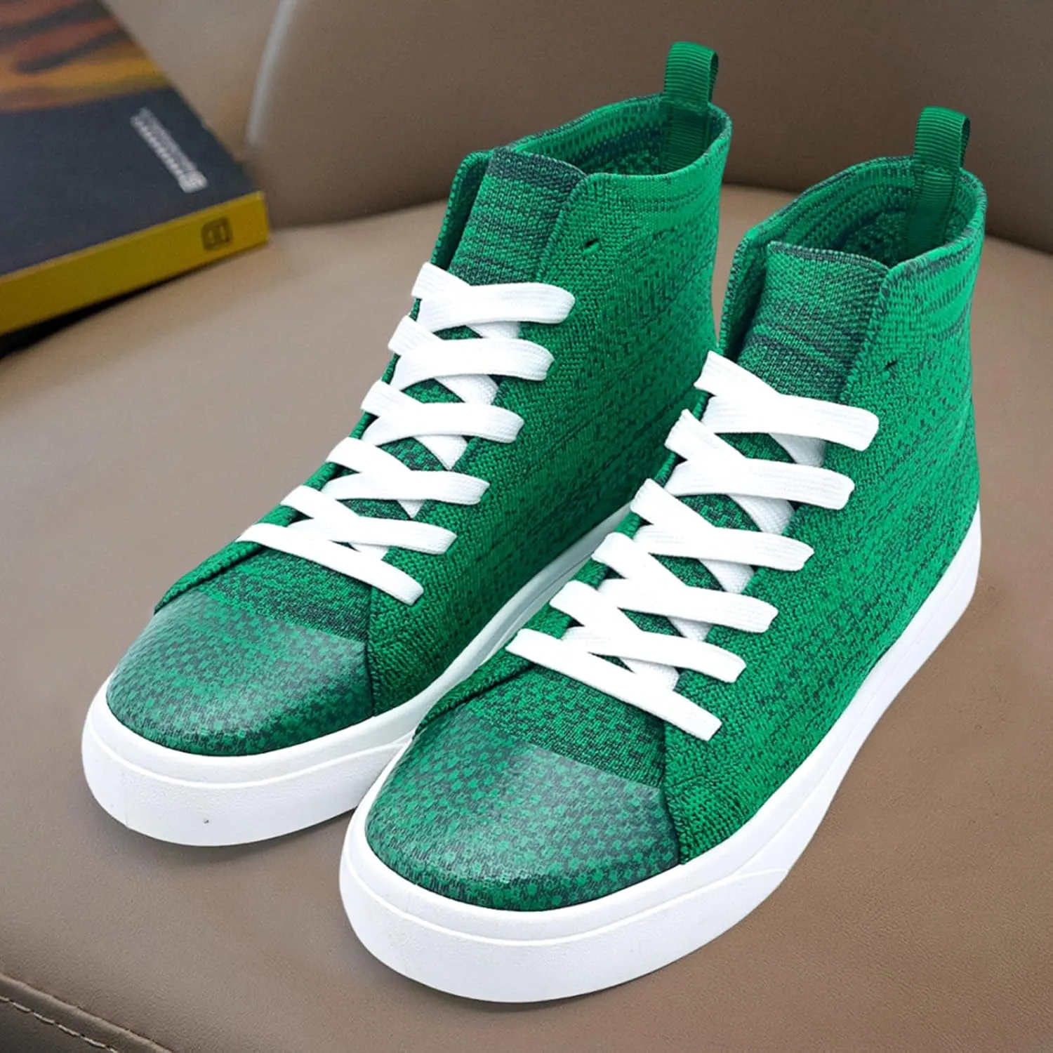 Men's High Top Fashion Sneakers Classic Casual Mesh Breathable Walking Shoes lace up Tennis Shoes for Women Unisex Running Slip On Shoes