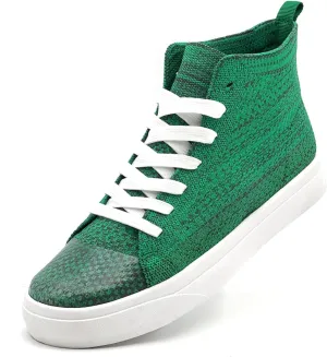 Men's High Top Fashion Sneakers Classic Casual Mesh Breathable Walking Shoes lace up Tennis Shoes for Women Unisex Running Slip On Shoes