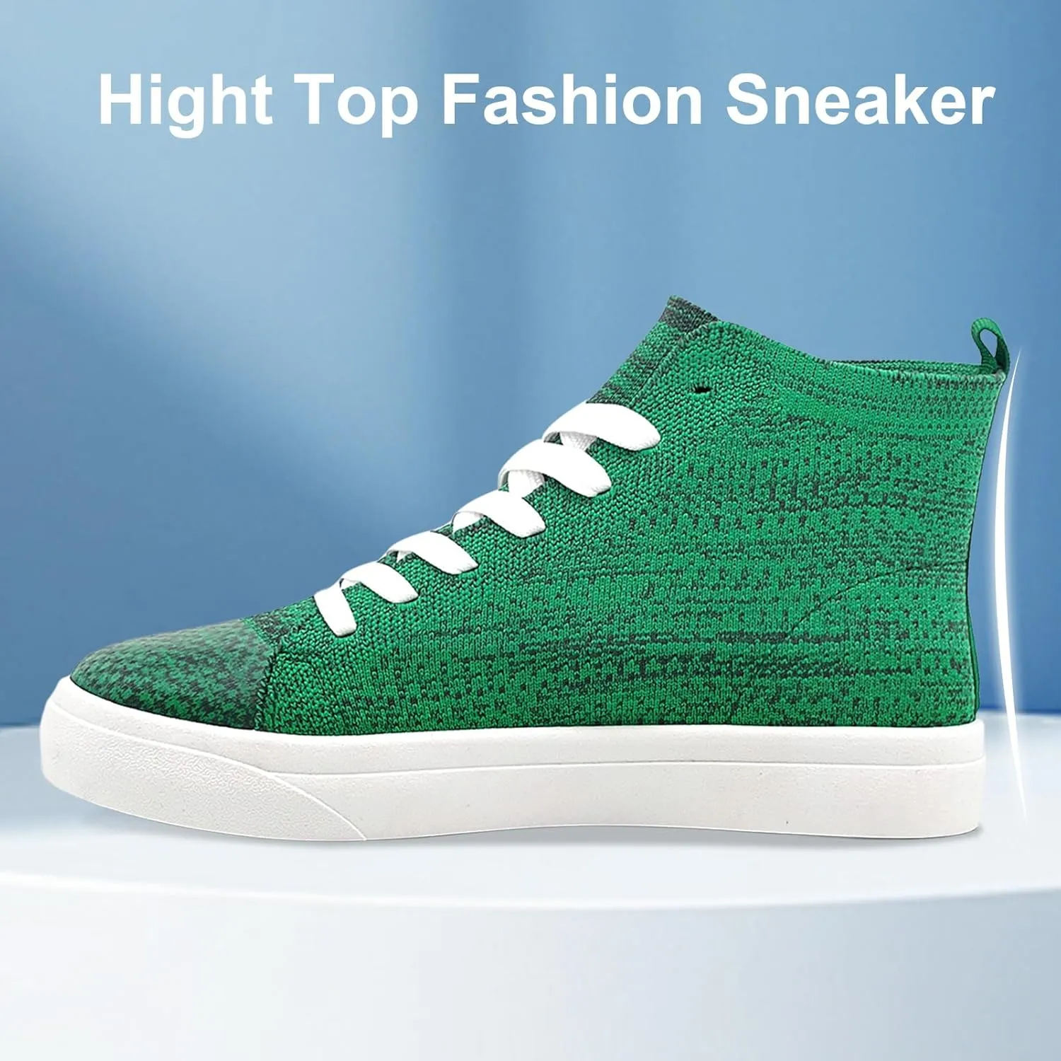 Men's High Top Fashion Sneakers Classic Casual Mesh Breathable Walking Shoes lace up Tennis Shoes for Women Unisex Running Slip On Shoes