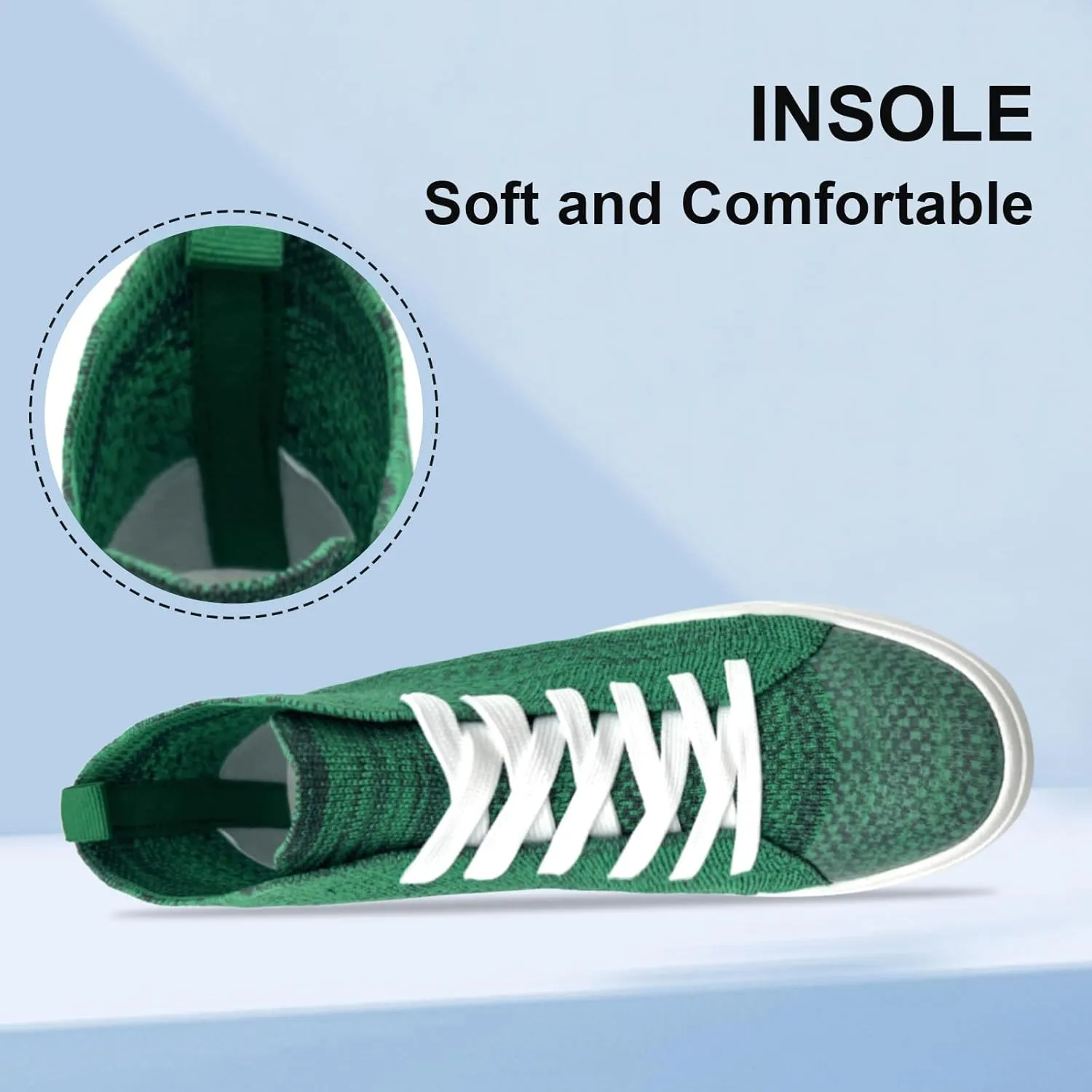 Men's High Top Fashion Sneakers Classic Casual Mesh Breathable Walking Shoes lace up Tennis Shoes for Women Unisex Running Slip On Shoes