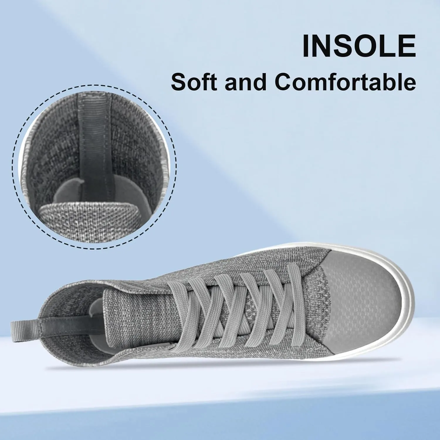 Men's High Top Fashion Sneakers Classic Casual Mesh Breathable Walking Shoes lace up Tennis Shoes for Women Unisex Running Slip On Shoes