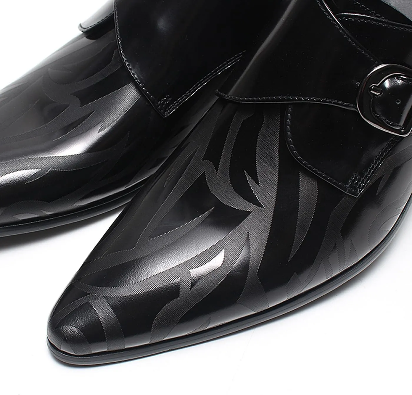 Men’s Leather Dress Shoes – Monk Strap Loafres with Single Buckle, Cushioned Insole & Slip-Resistant Sole for Business Casual, Wedding & Formal Wear