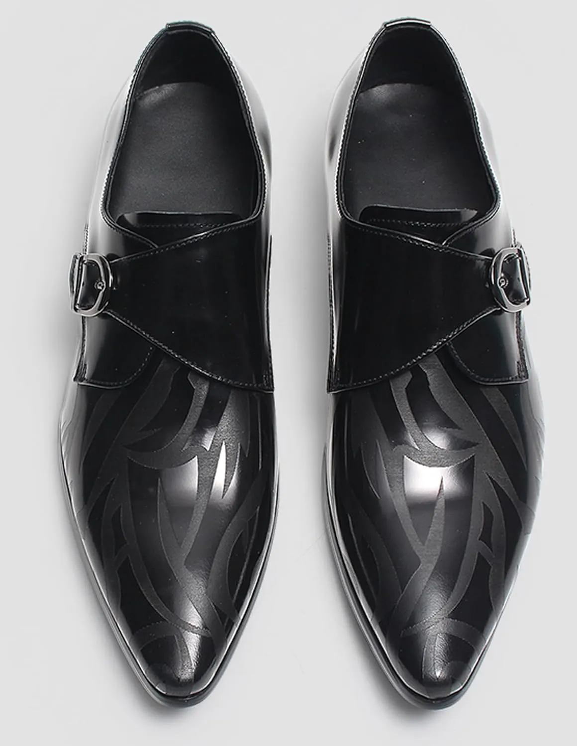 Men’s Leather Dress Shoes – Monk Strap Loafres with Single Buckle, Cushioned Insole & Slip-Resistant Sole for Business Casual, Wedding & Formal Wear