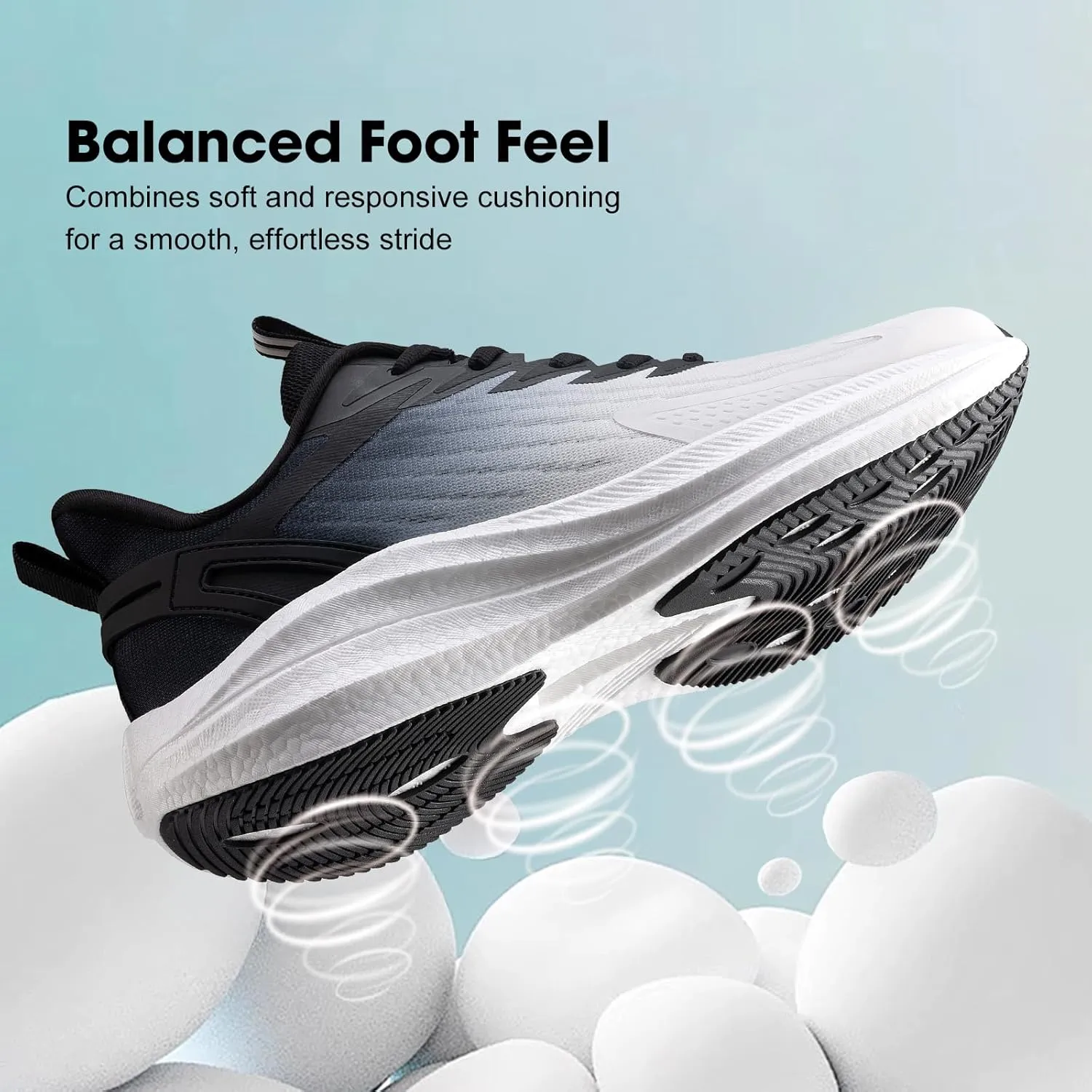 Men's Lightweight Running Shoes - Breathable Athletic Sneakers for Workout, Gym & Daily Walking, Comfortable Cushioned Midsole with Non-Slip Design