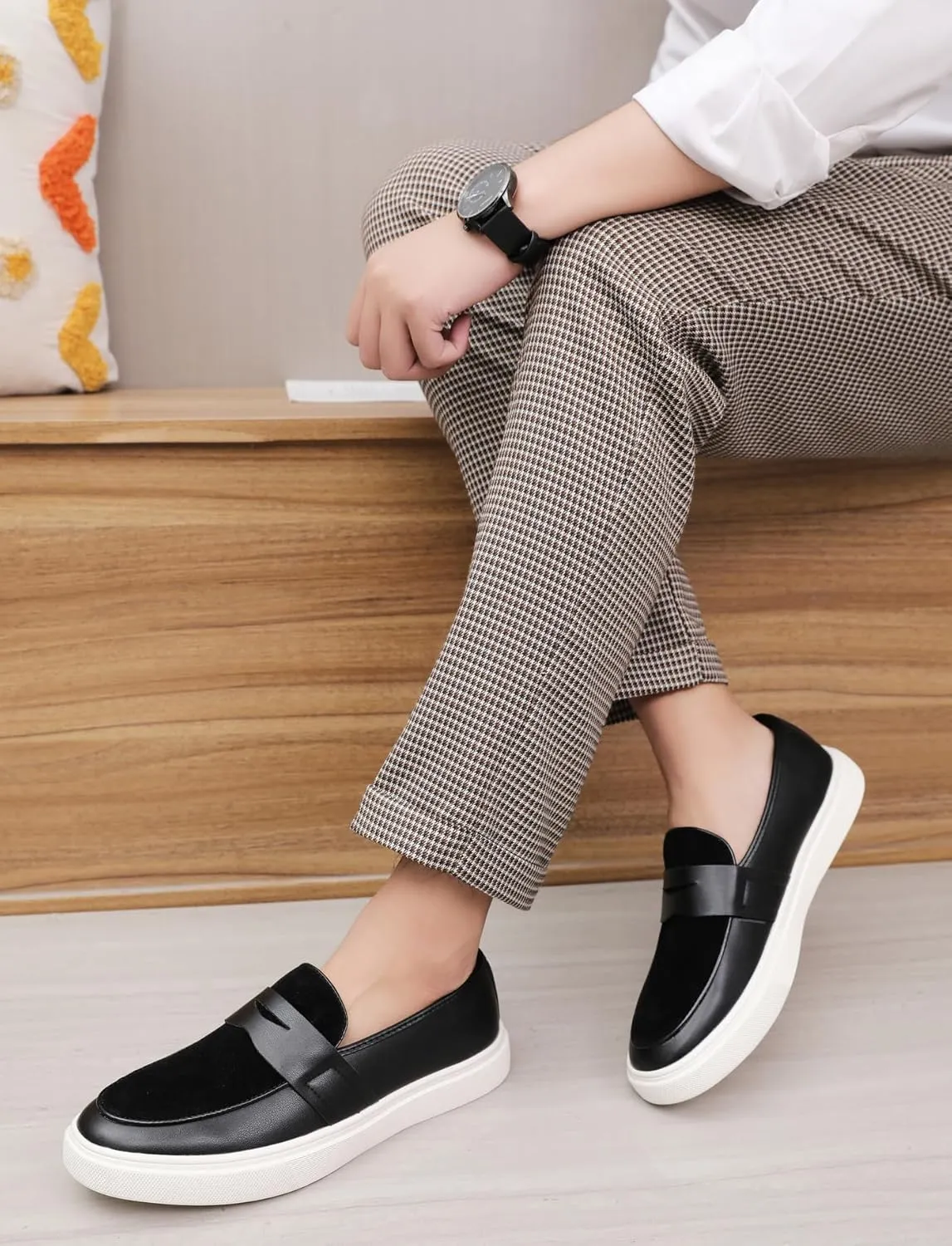 Men's Loafers Casual Dress Slip On Stylish Penny Loafers Fashion Business Prom Wedding Comfortable Walking Shoes for Men