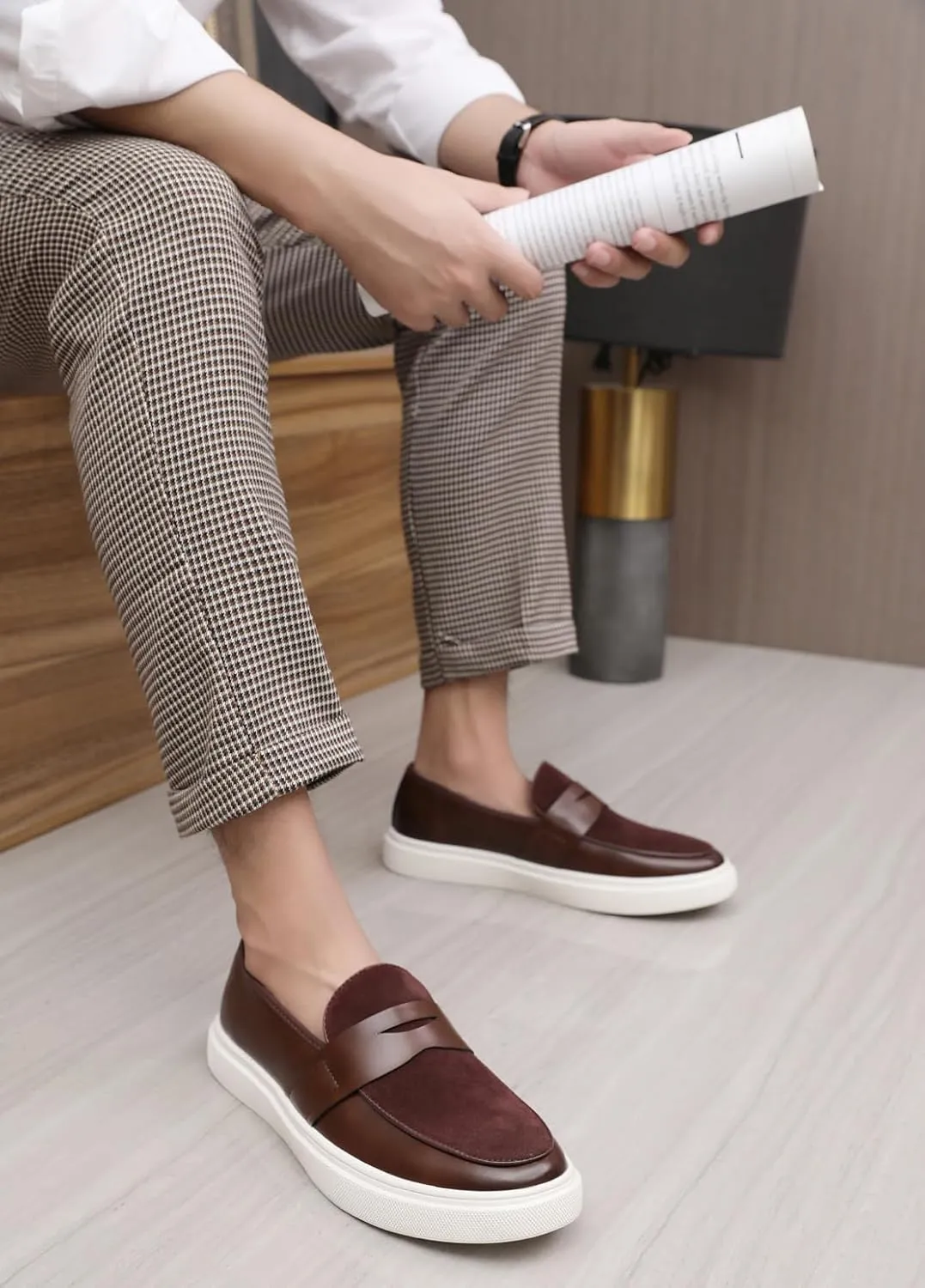 Men's Loafers Casual Dress Slip On Stylish Penny Loafers Fashion Business Prom Wedding Comfortable Walking Shoes for Men