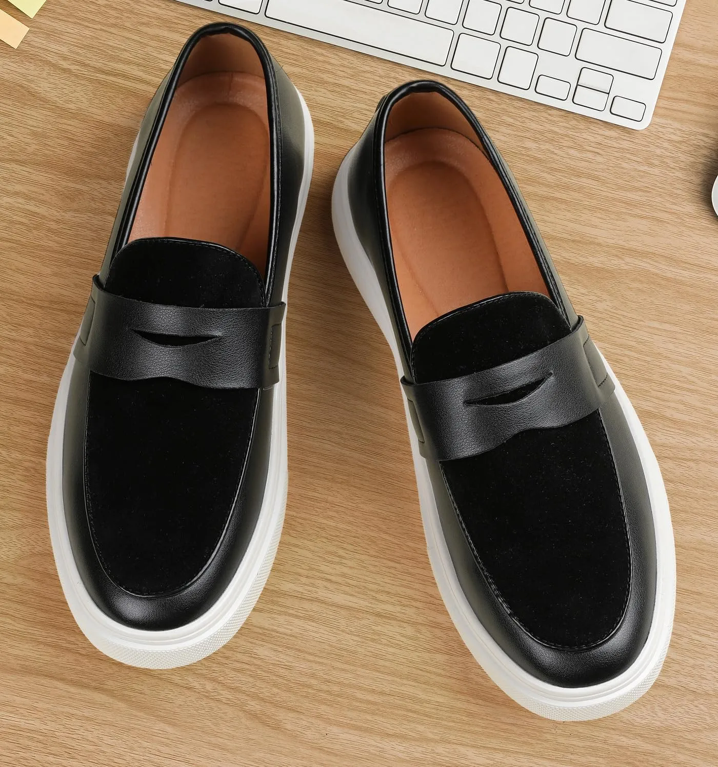 Men's Loafers Casual Dress Slip On Stylish Penny Loafers Fashion Business Prom Wedding Comfortable Walking Shoes for Men