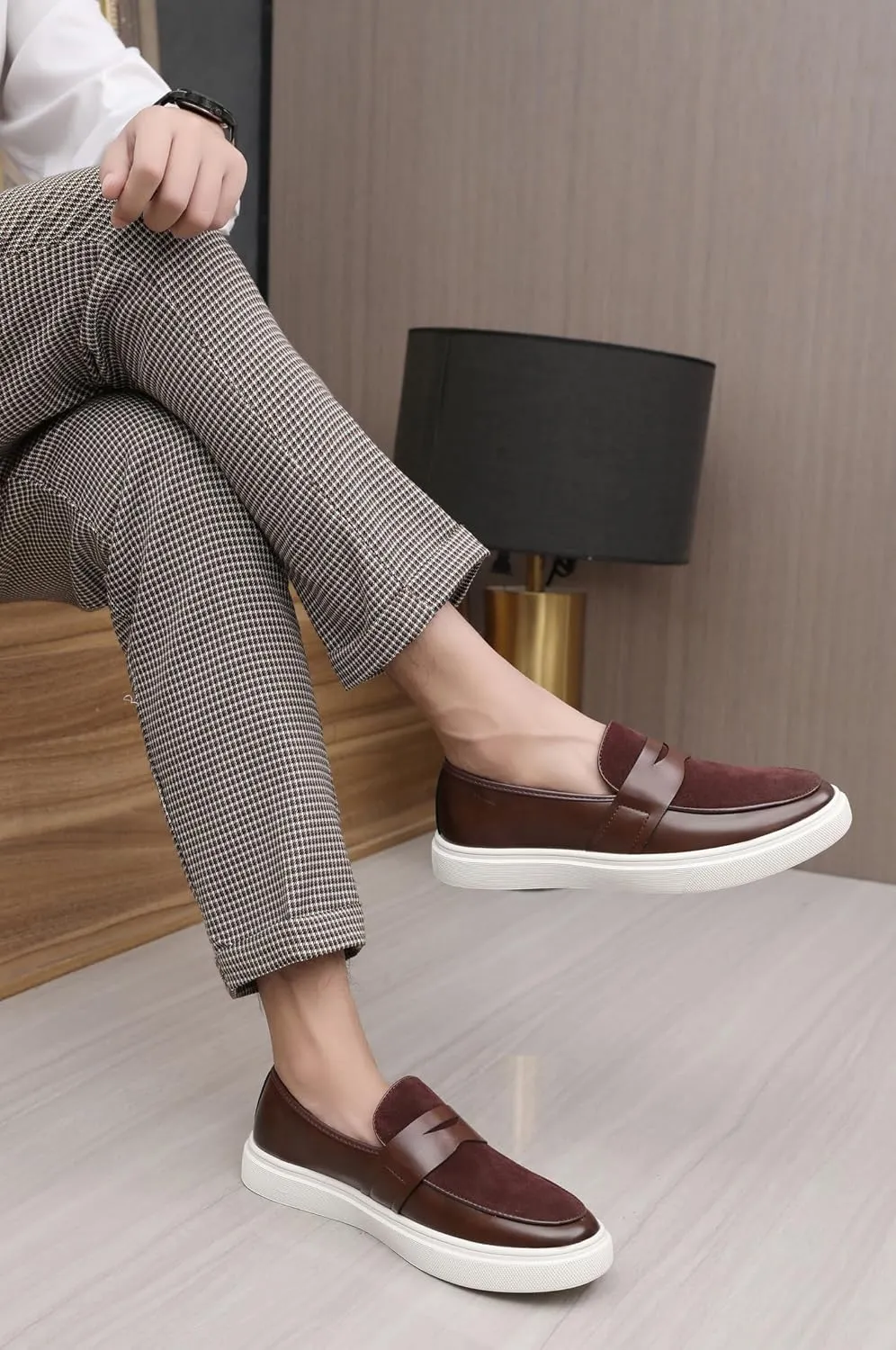 Men's Loafers Casual Dress Slip On Stylish Penny Loafers Fashion Business Prom Wedding Comfortable Walking Shoes for Men
