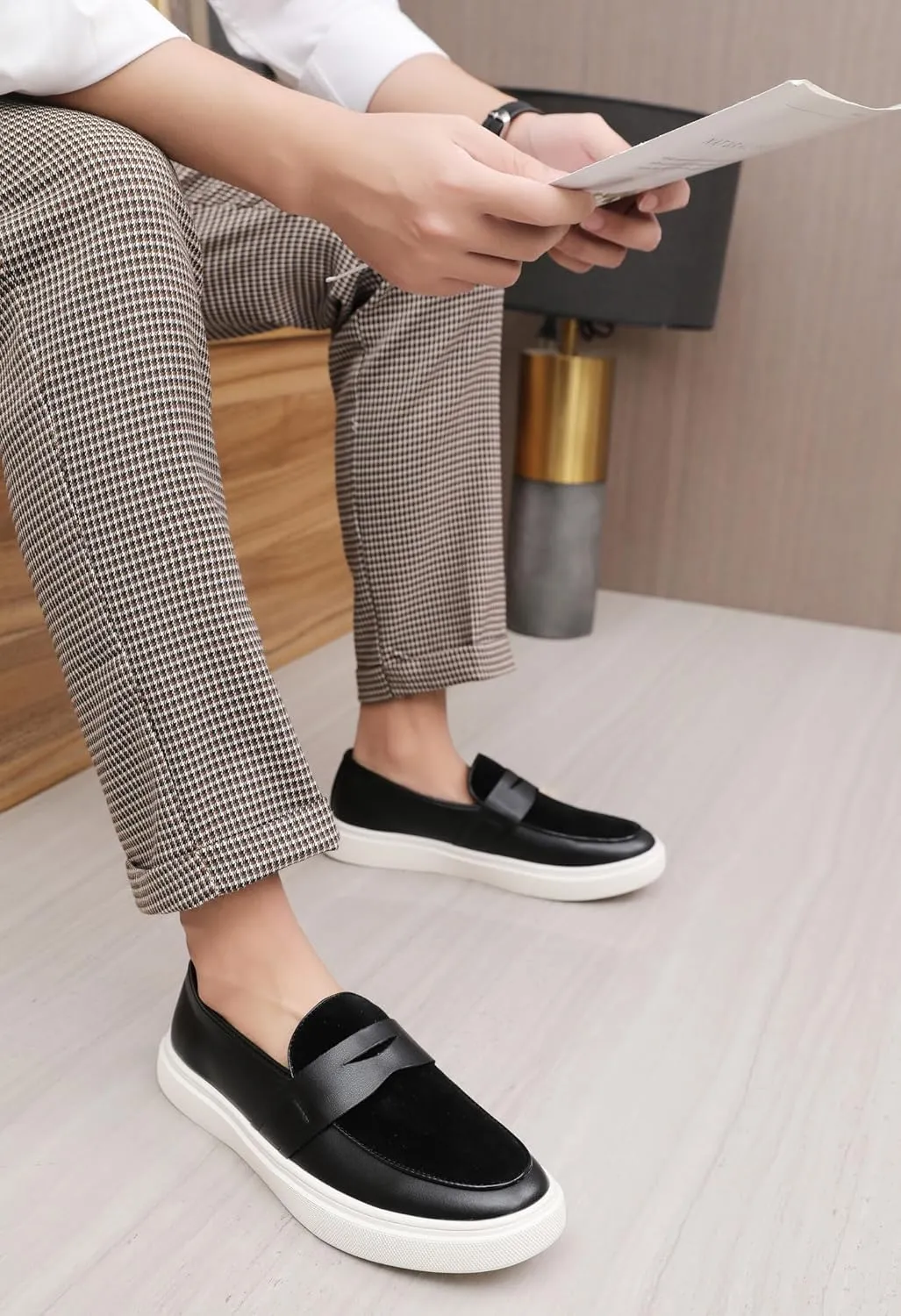 Men's Loafers Casual Dress Slip On Stylish Penny Loafers Fashion Business Prom Wedding Comfortable Walking Shoes for Men