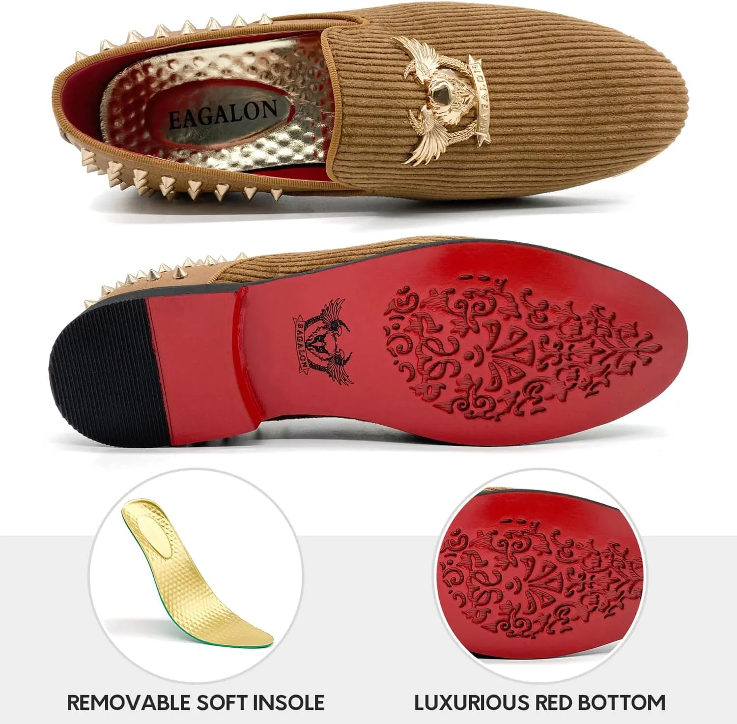 Men's Loafers Vintage Slip on Suede Dress Shoes Velvet Dress Loafers Size 7-13