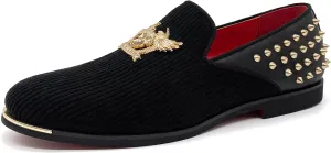 Men's Loafers Vintage Slip on Suede Dress Shoes Velvet Dress Loafers Size 7-13