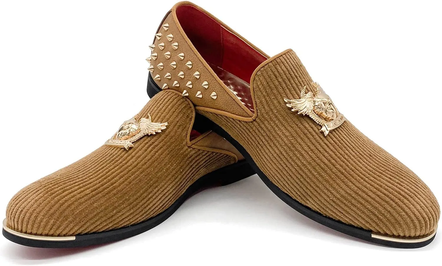 Men's Loafers Vintage Slip on Suede Dress Shoes Velvet Dress Loafers Size 7-13