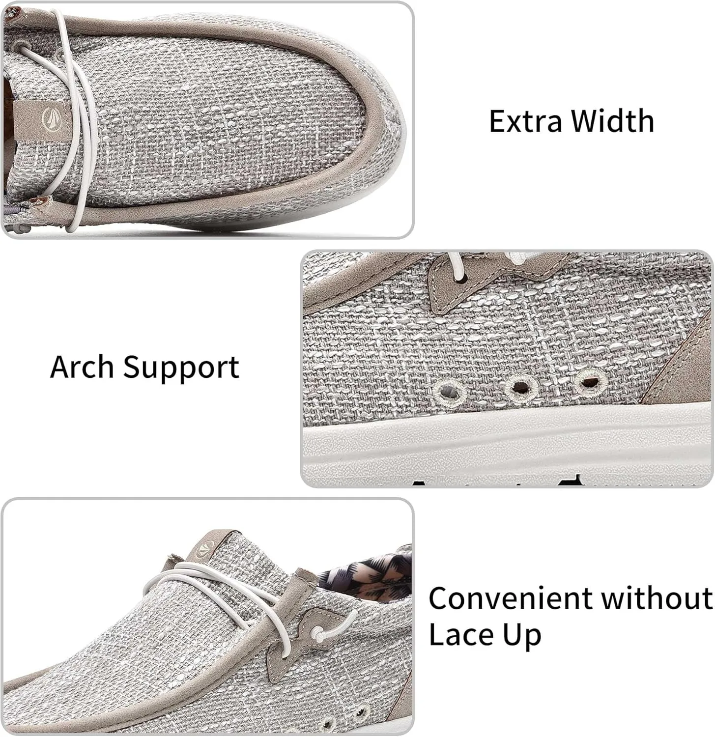 Mens Loafers Walking Shoes with Arch Support Insole Casual Fashion Shoes Light-Weight Vintage Footwear