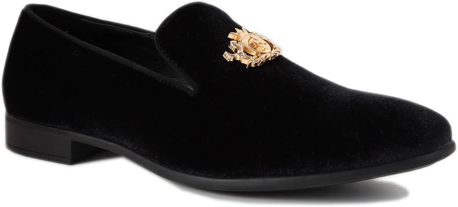 Men's Multiple Colors Penny Slip-on Velvet Loafer Cushioned Suede Tuxedo Dress Shoes Luxurious Smoking Slipper Party Prom Wedding Shoes Comfortable Lightweight