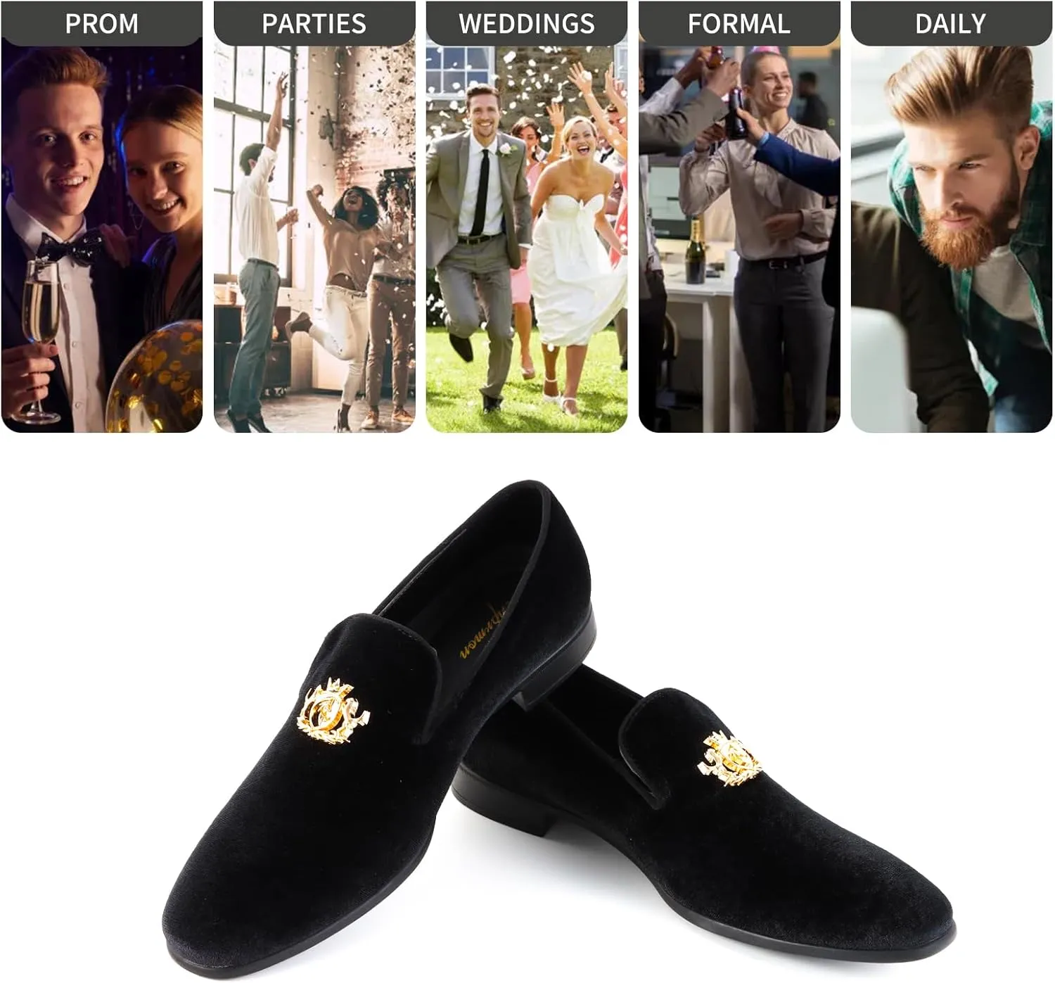 Men's Multiple Colors Penny Slip-on Velvet Loafer Cushioned Suede Tuxedo Dress Shoes Luxurious Smoking Slipper Party Prom Wedding Shoes Comfortable Lightweight