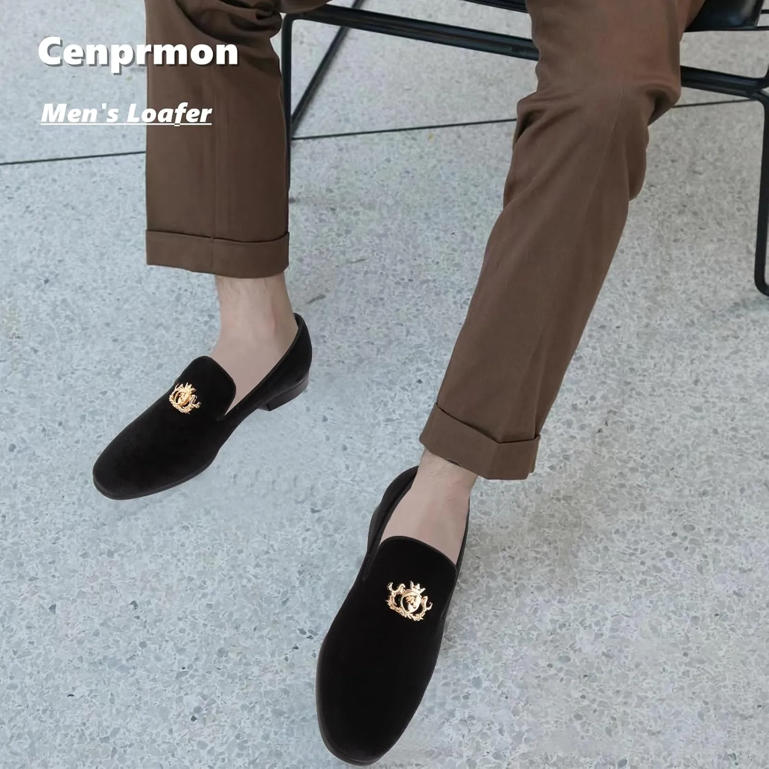 Men's Multiple Colors Penny Slip-on Velvet Loafer Cushioned Suede Tuxedo Dress Shoes Luxurious Smoking Slipper Party Prom Wedding Shoes Comfortable Lightweight