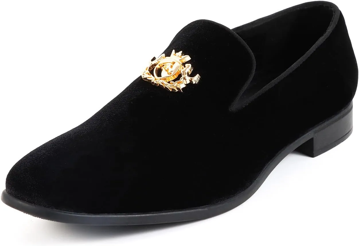Men's Multiple Colors Penny Slip-on Velvet Loafer Cushioned Suede Tuxedo Dress Shoes Luxurious Smoking Slipper Party Prom Wedding Shoes Comfortable Lightweight