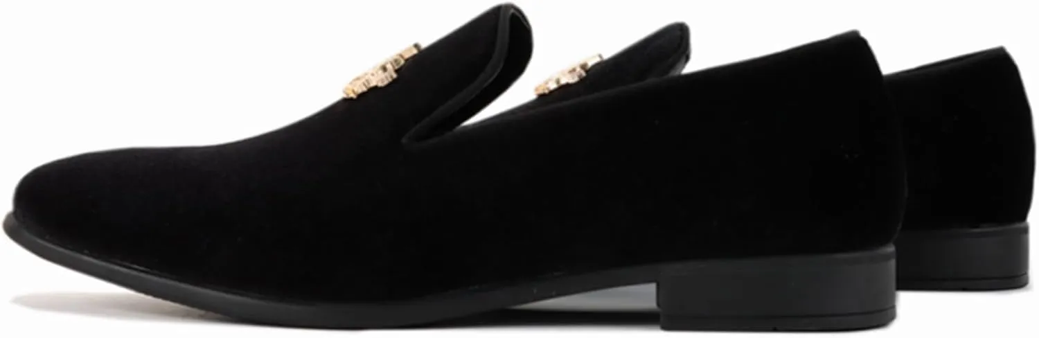 Men's Multiple Colors Penny Slip-on Velvet Loafer Cushioned Suede Tuxedo Dress Shoes Luxurious Smoking Slipper Party Prom Wedding Shoes Comfortable Lightweight