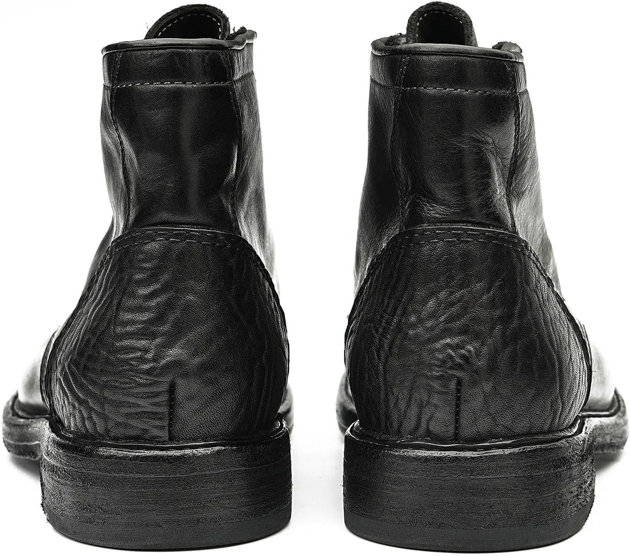 Mens Oxfords Boots Formal Dress Genuine Leather Ankle Boots Fashion Goodyear Handcrafted Lace Up Chelsea Boots Prom Wedding Business Casual Tuxedo Motorcycle Boots for Men
