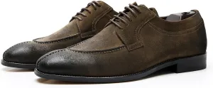 Men's Oxfords Brown Dress Shoes for Men Formal Fashion Business Casual Derby Brogues Wedding Leather Shoes