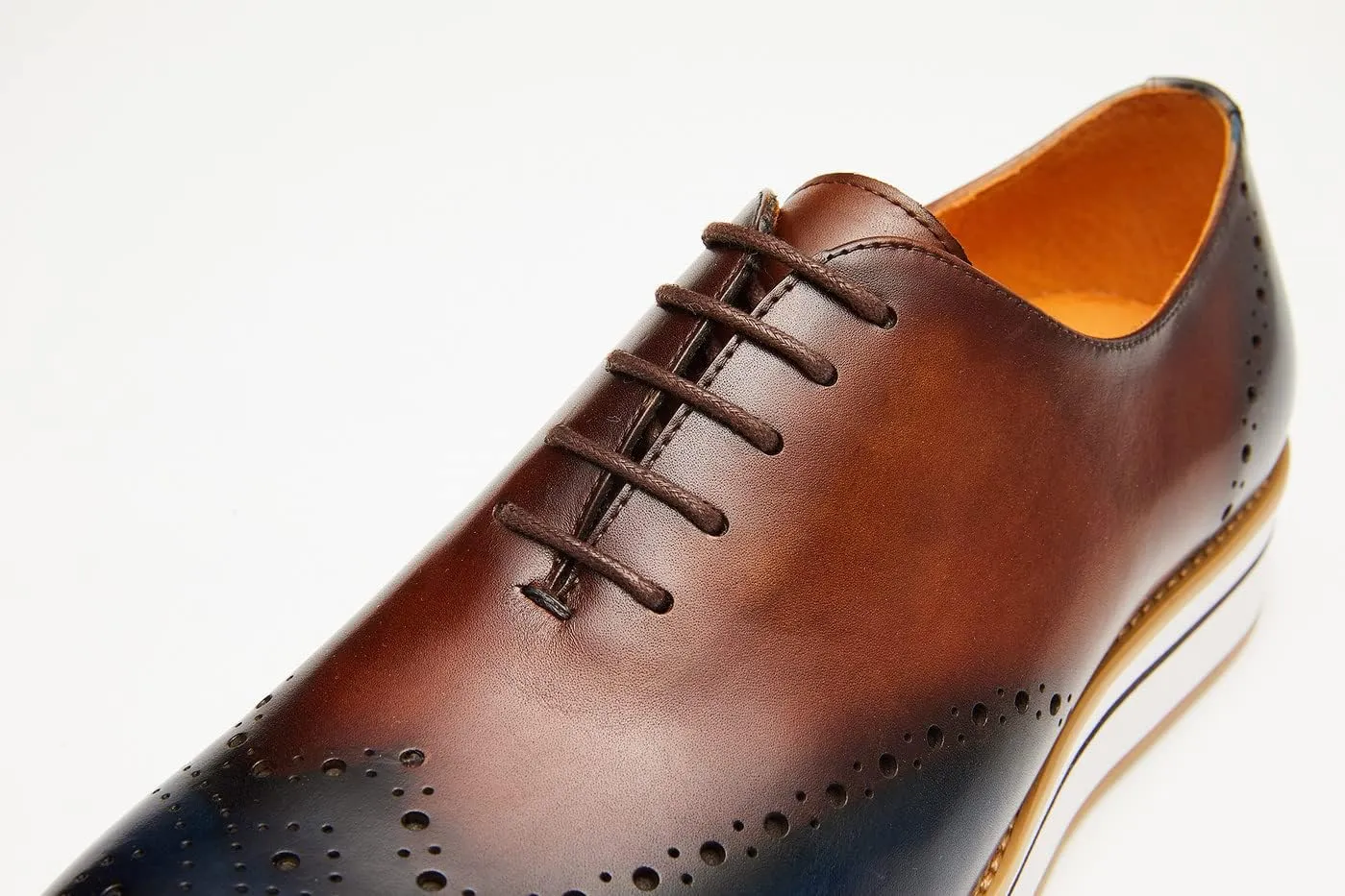 Men's Oxfords Business Casual Formal Dress Shoes Wingtip Boys Leather Sneakers Walking Shoes for Men