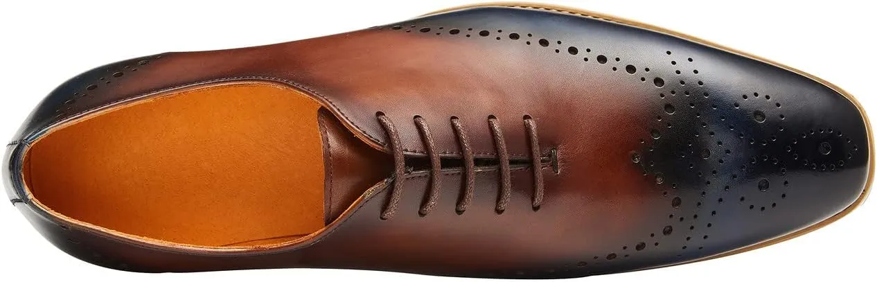Men's Oxfords Business Casual Formal Dress Shoes Wingtip Boys Leather Sneakers Walking Shoes for Men