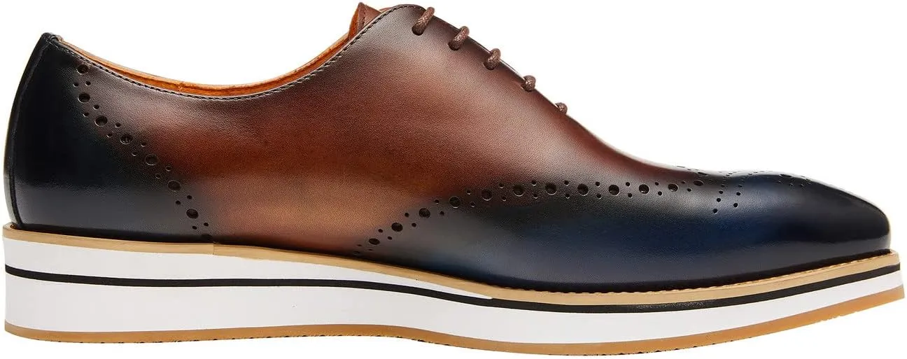 Men's Oxfords Business Casual Formal Dress Shoes Wingtip Boys Leather Sneakers Walking Shoes for Men