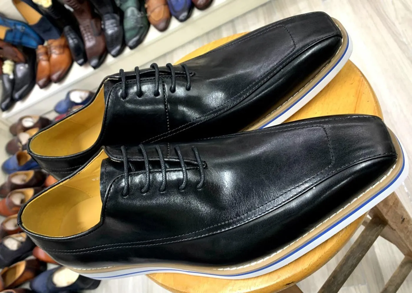 Mens Oxfords Formal Dress Suit Shoes Genunie Leather Wingtip Modern Prom Shoes Men's Fashion Business Casual Luxury Wedding Tuxedo Shoes for Men