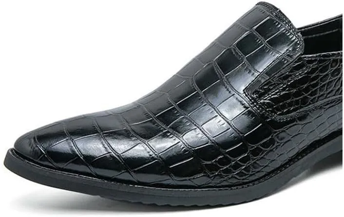Men's Oxfords Shoes Hand-Stitching Softsole Driving Loafers Shoes Non-Slip Block Heel Formal Shoes for Men(White-Patch Five-Pointed star4,8.5)