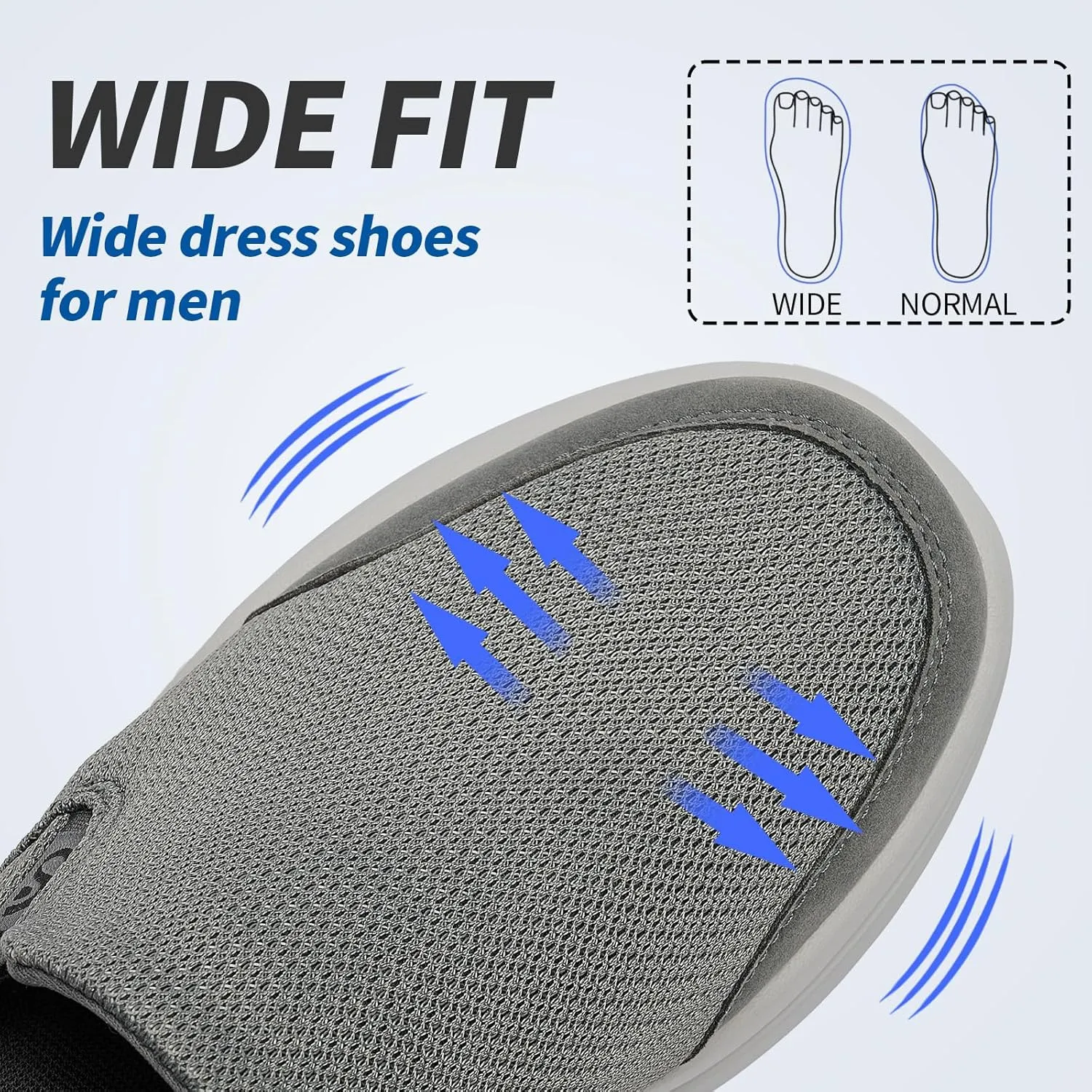 Men's Slip on Sneakers Walking Shoes X Wide Width Comfortable Casual Sneakers Lightweight Work Driving Loafers
