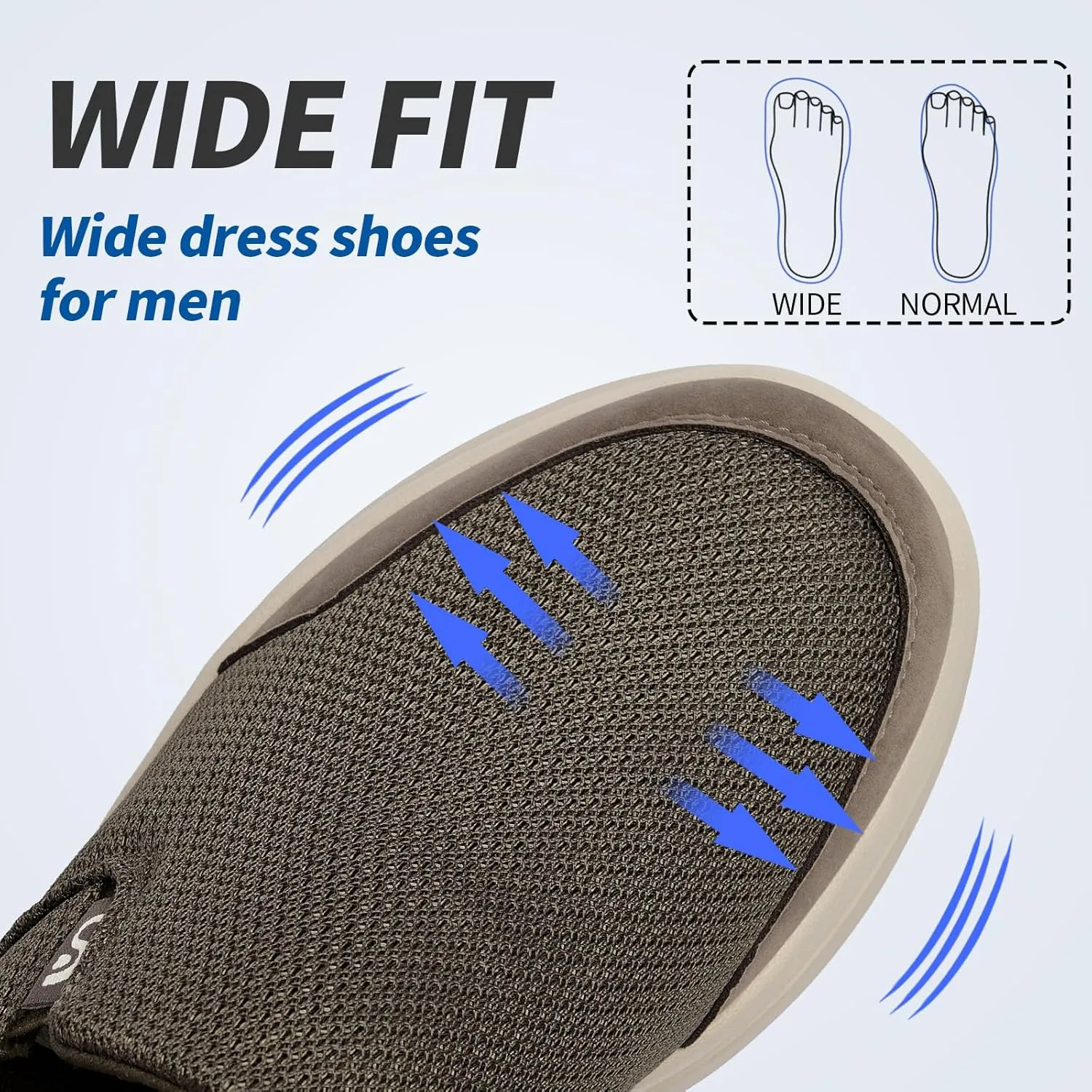 Men's Slip on Sneakers Walking Shoes X Wide Width Comfortable Casual Sneakers Lightweight Work Driving Loafers