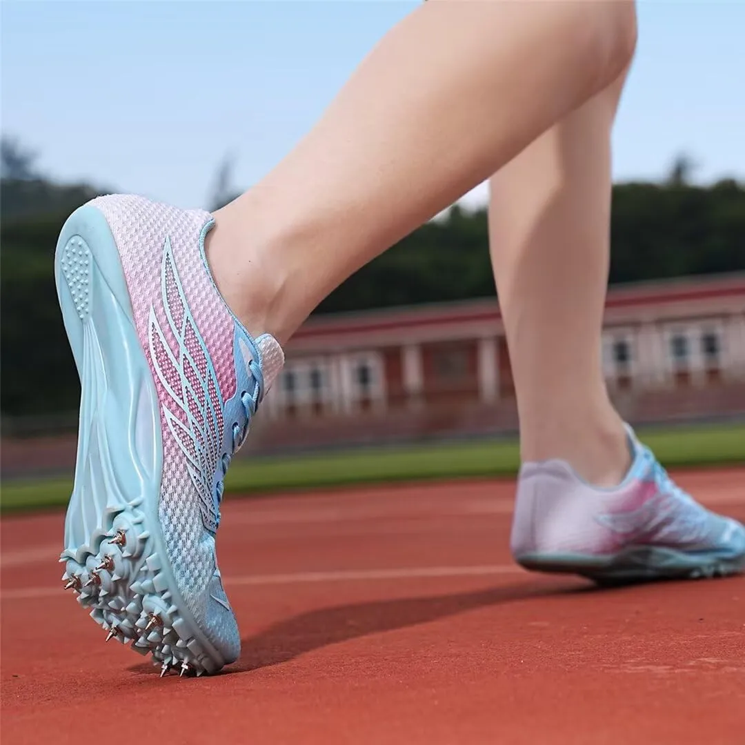 Mens Spikes Track Shoes Women Track and Field Shoes Boys Girls Jumping Sneakers Professional Running Nail Shoes