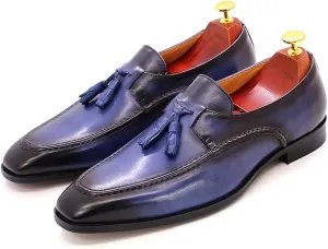 Men's Vintage Spike Dress Loafers Slip On Fashion Shoes Casual Business Prom Mocasines Boat