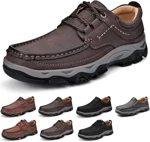 Men's Waterproof Hiking Shoes, Men Slip On Non Slip Work Loafers, Outdoor Lightweight Breathable Sneakers, for Travel, Camping, Running