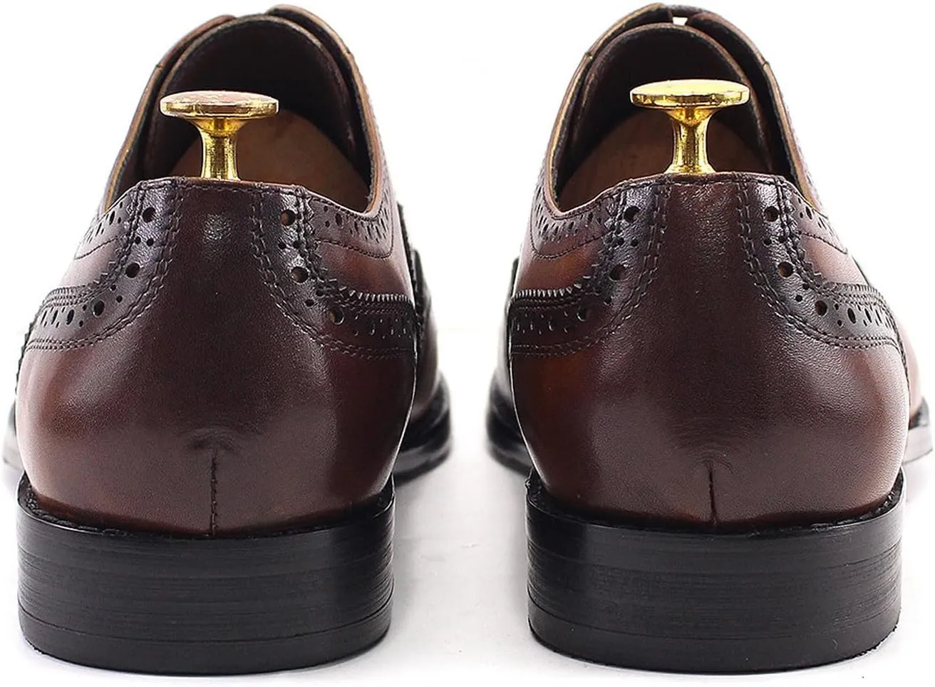 Mens Wingtips Brogues Oxfords Formal Dress Suit Shoes Genunie Leather Luxury Derby Men's Prom Wedding Business Causal Two Tone Shoes Fashion Comfortable Tuxedo Shoes for Men
