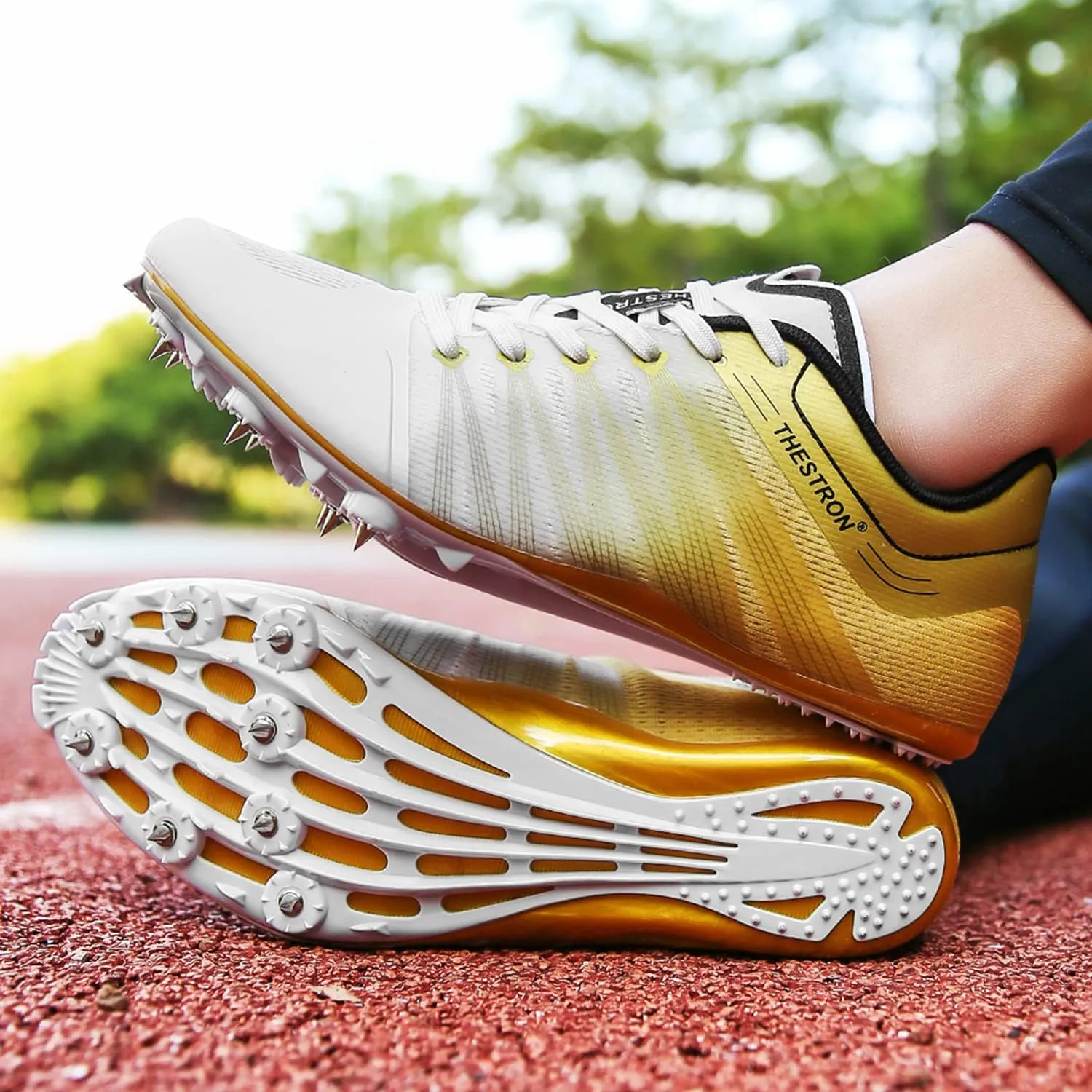 Mens Womens Track and Field Shoes Spikes Track Race Jumping Sneakers Professional Running Nail Spikes Shoes for Kid