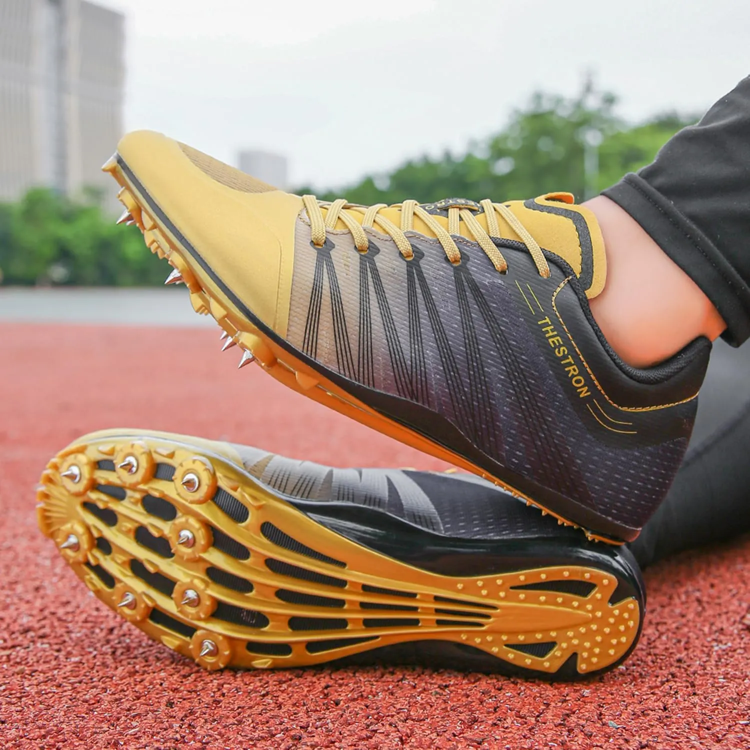 Mens Womens Track and Field Shoes Spikes Track Race Jumping Sneakers Professional Running Nail Spikes Shoes for Kid